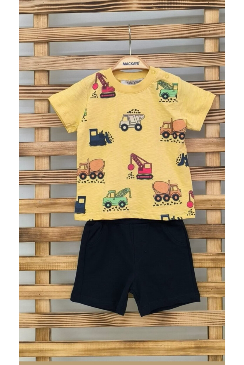 ERKEK ARABA DESENLİ ŞORTLU TAKIM