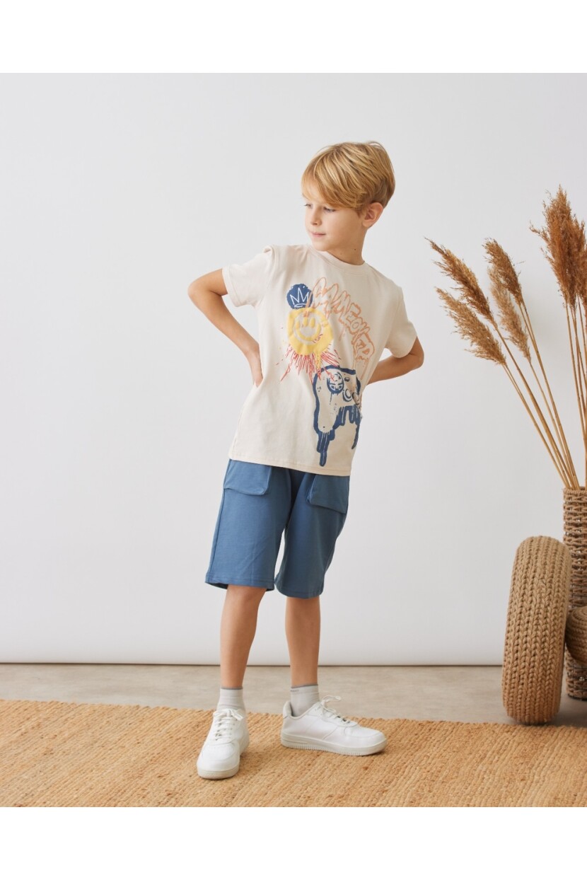 ERKEK BASKILI ŞORTLU TAKIM