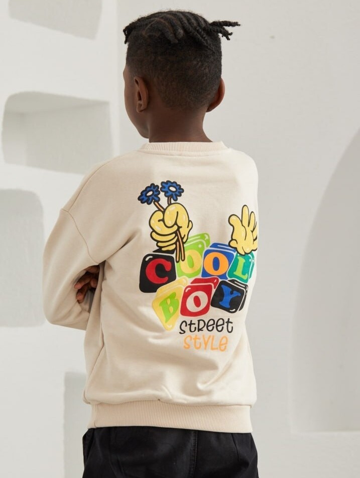 ERKEK BASKILI SWEATSHİRT