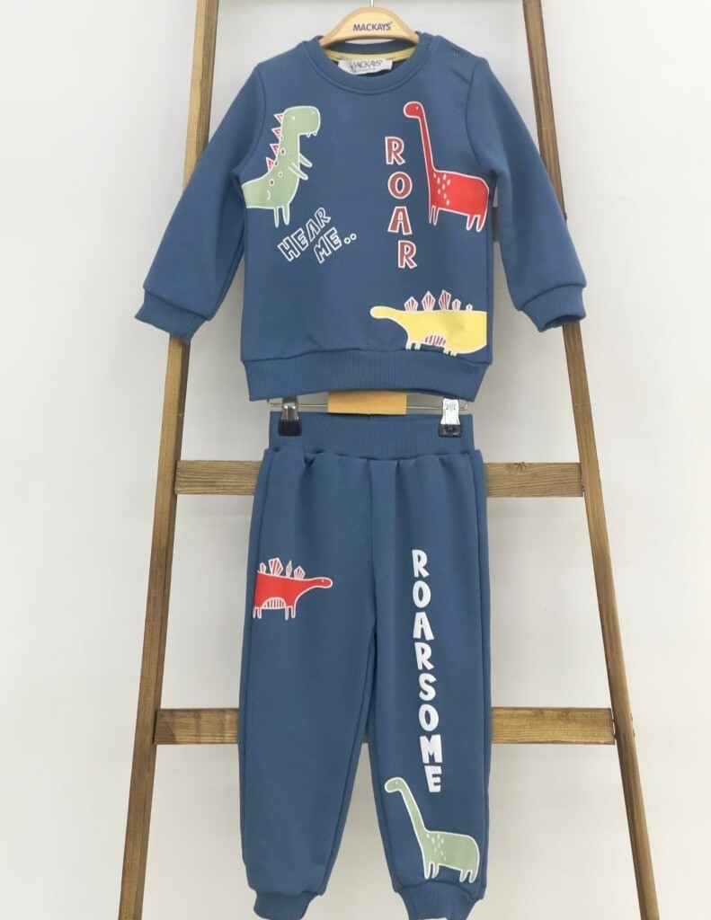 ERKEK DİNOZOR DESENLİ EŞOFMAN TAKIMI