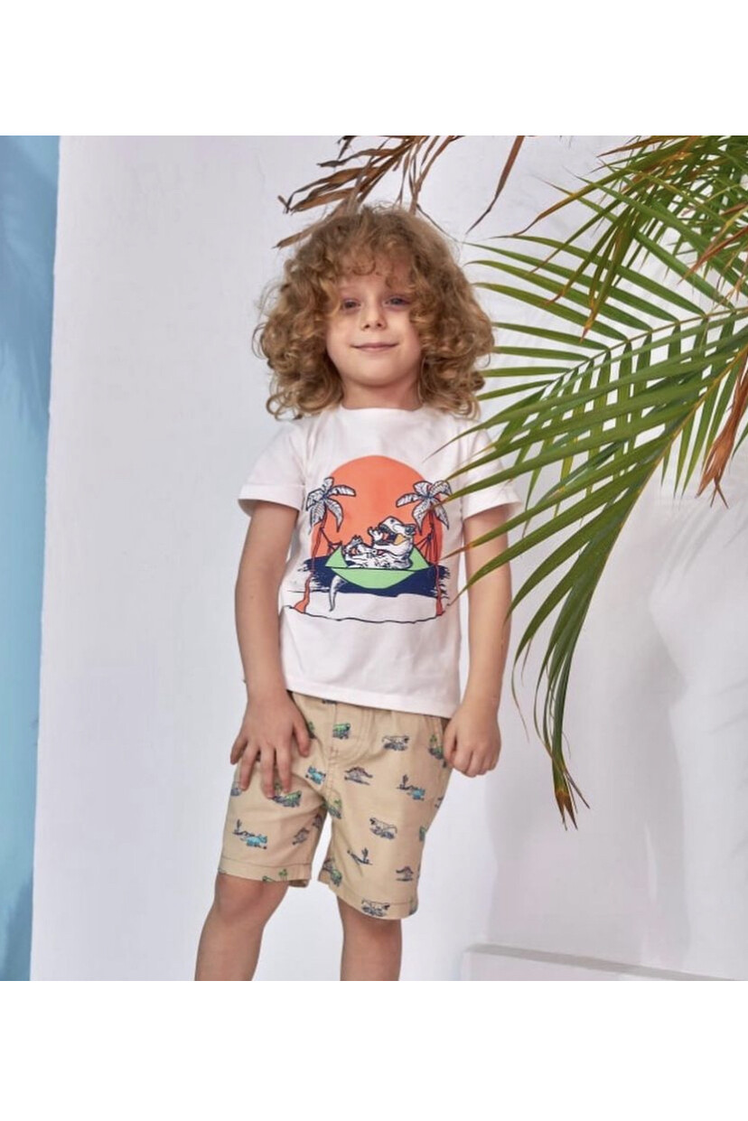 ERKEK DİNOZORLU ŞORTLU TAKIM