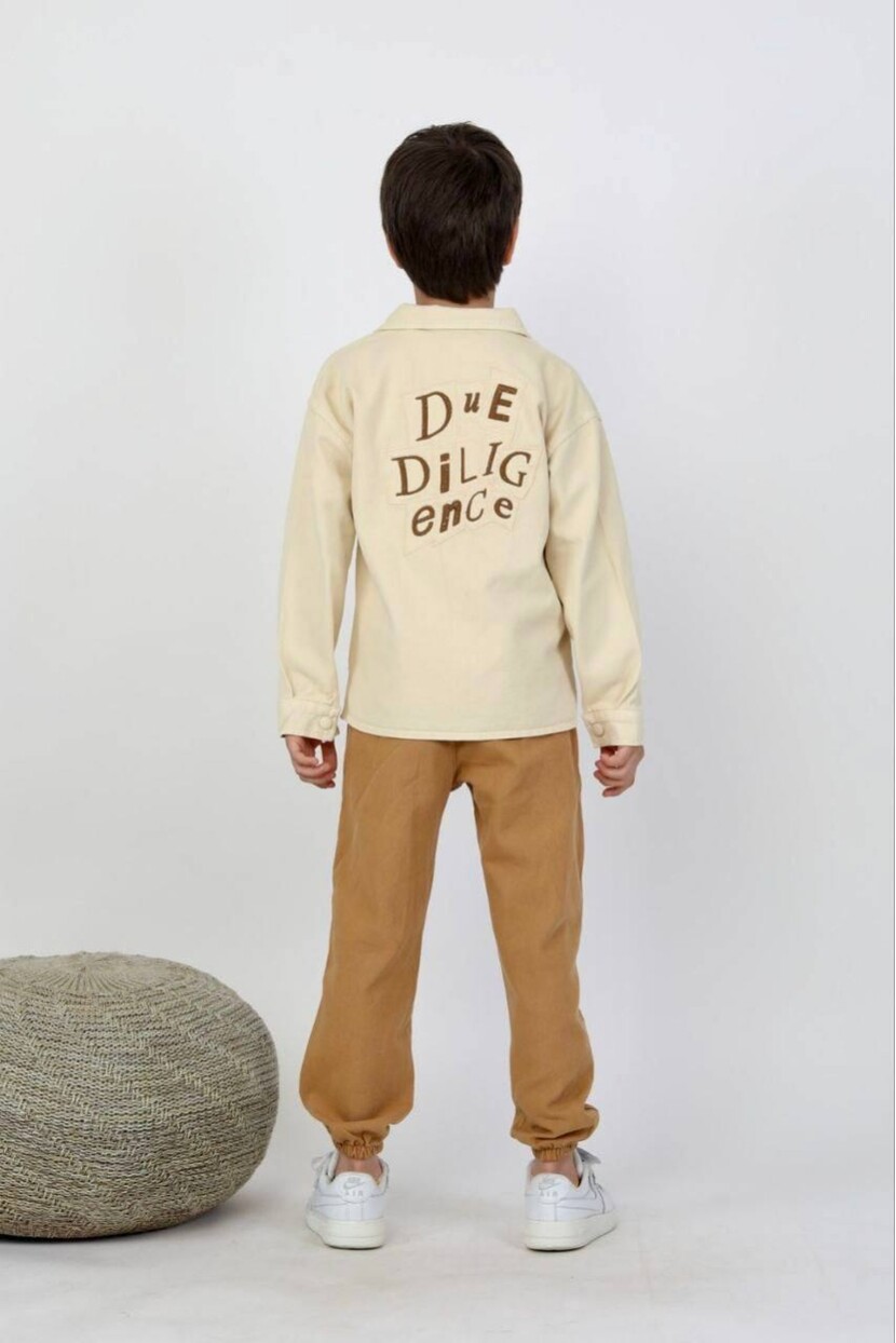 ERKEK GABARDİN NAKİŞLİ CEKET