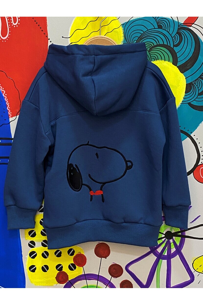 Erkek İçi Şardonlu Kapşonlu Sweatshirt