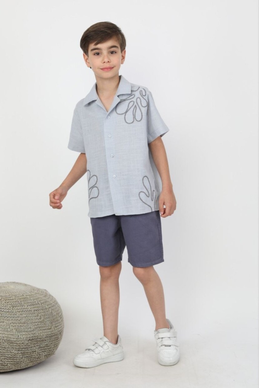 ERKEK KAKTÜS DESENLİ ŞORTLU TAKIM