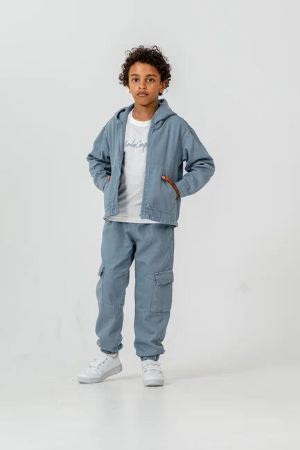 ERKEK KAPŞONLU KARGO CEPLİ GABARDİN 3LÜ TAKIM