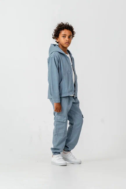 ERKEK KAPŞONLU KARGO CEPLİ GABARDİN 3LÜ TAKIM