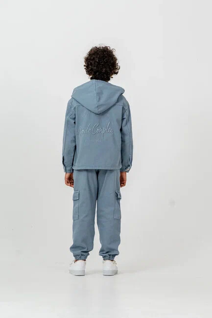 ERKEK KAPŞONLU KARGO CEPLİ GABARDİN 3LÜ TAKIM