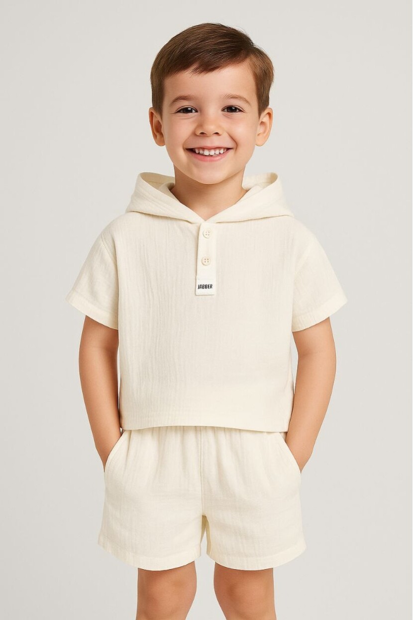 ERKEK KAPŞONLU MÜSLİN TAKIM