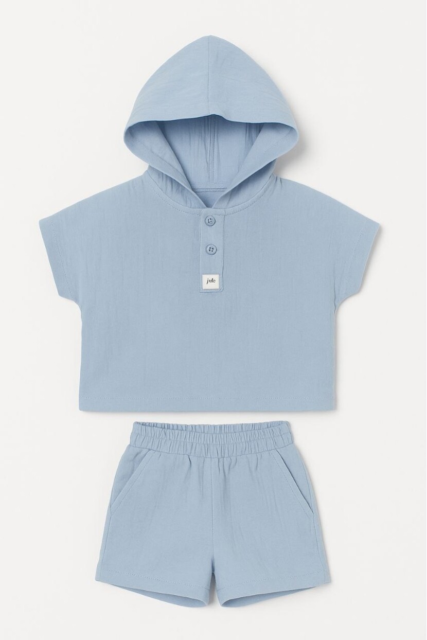 ERKEK KAPŞONLU MÜSLİN TAKIM