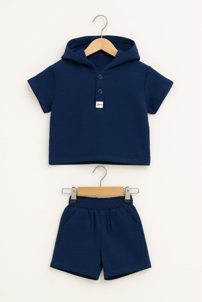 ERKEK KAPŞONLU MÜSLİN TAKIM