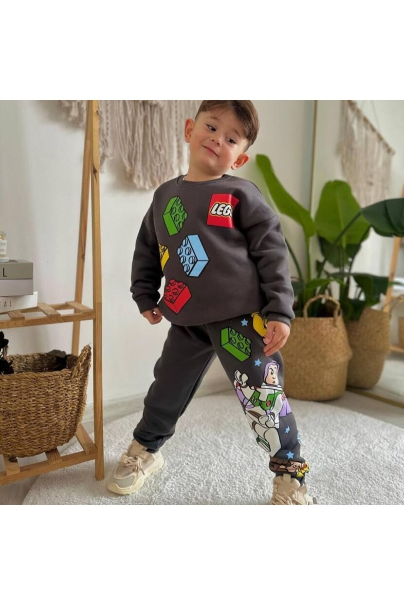 ERKEK LEGO BASKILI EŞOFMAN TAKIMI