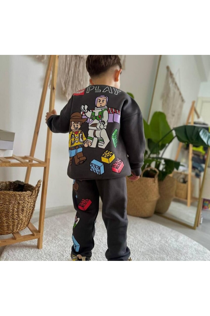 ERKEK LEGO BASKILI EŞOFMAN TAKIMI