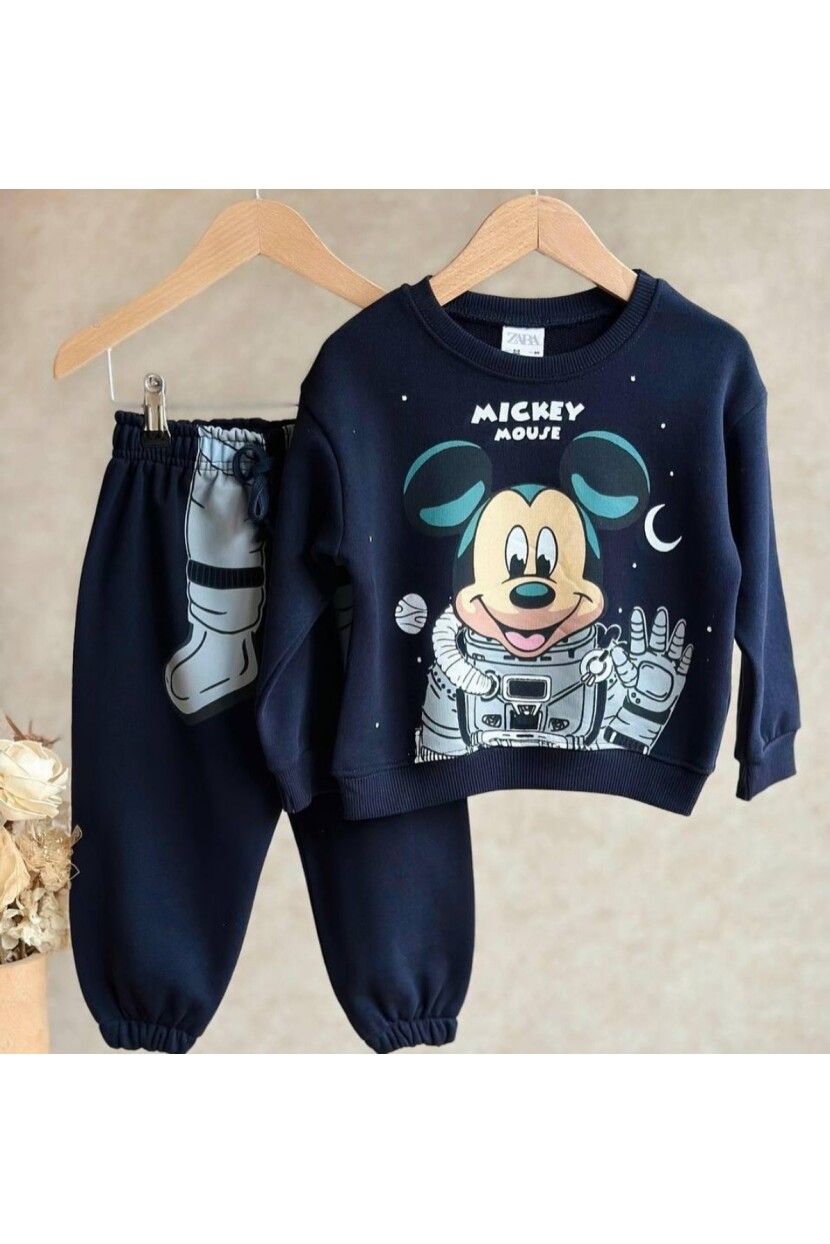 ERKEK MİCKEY MOUSE ASTRONAUNT DESENLİ EŞOFMAN TAKIMI