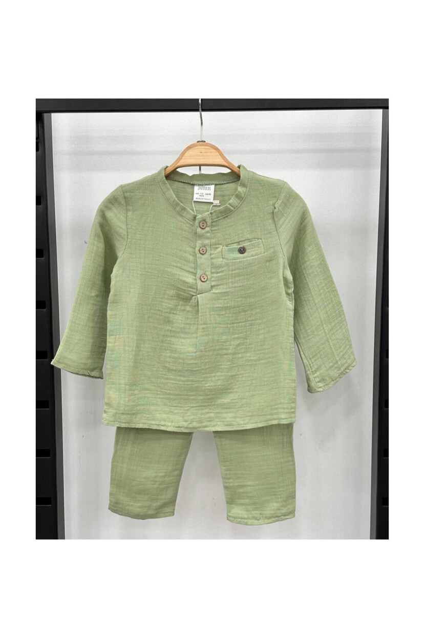 ERKEK MÜSLİN KUMAŞ PİJAMA TAKIMI
