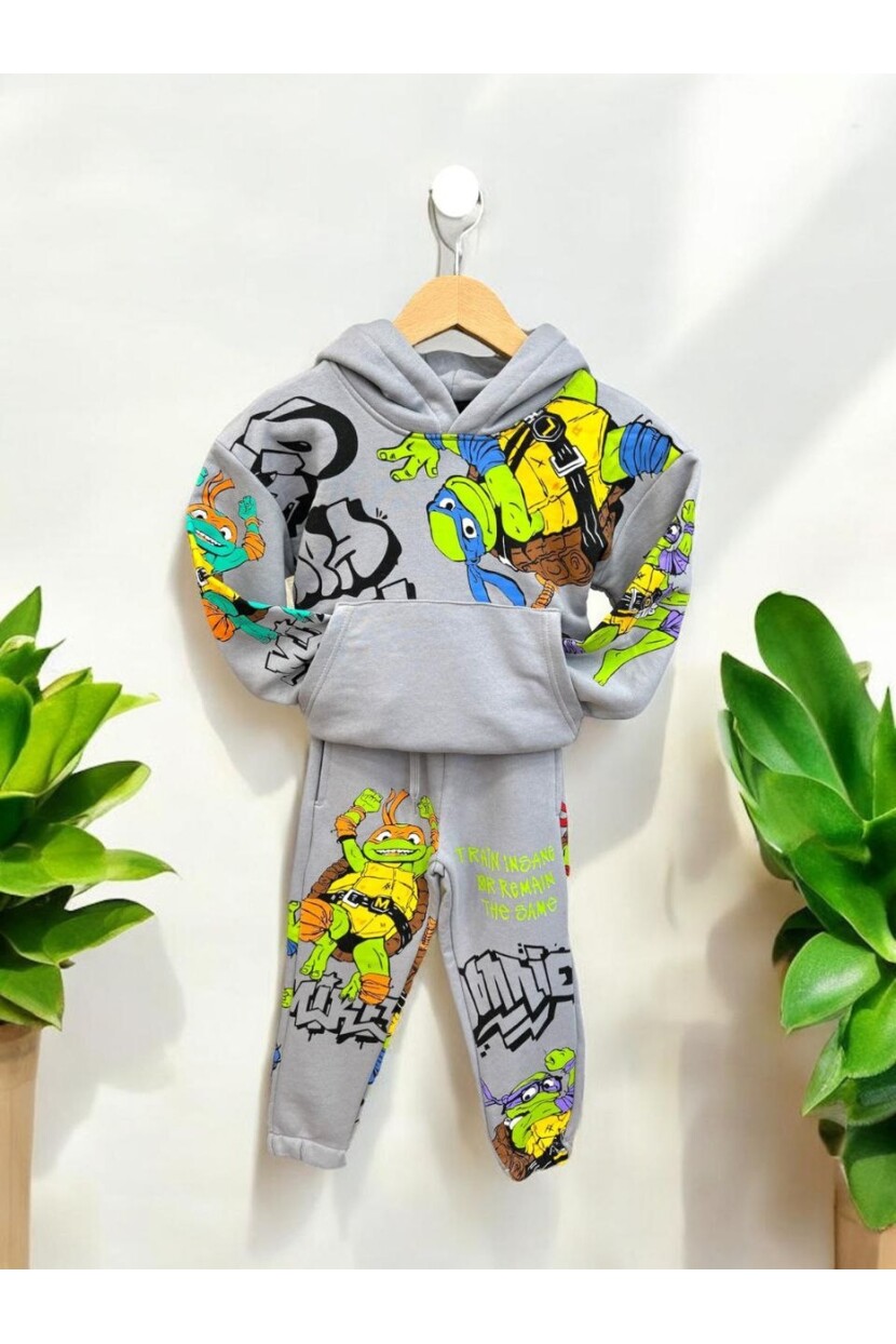 ERKEK NİJERYA KAPLUMBAĞA DESENLİ EŞOFMAN TAKIMI