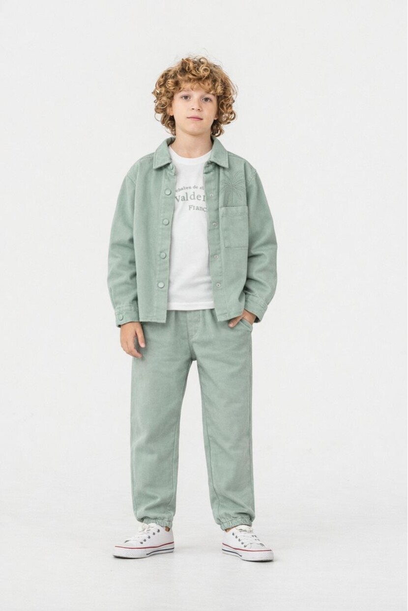 ERKEK OMUZ NAKIŞ DETAYLI 3LÜ TAKIM