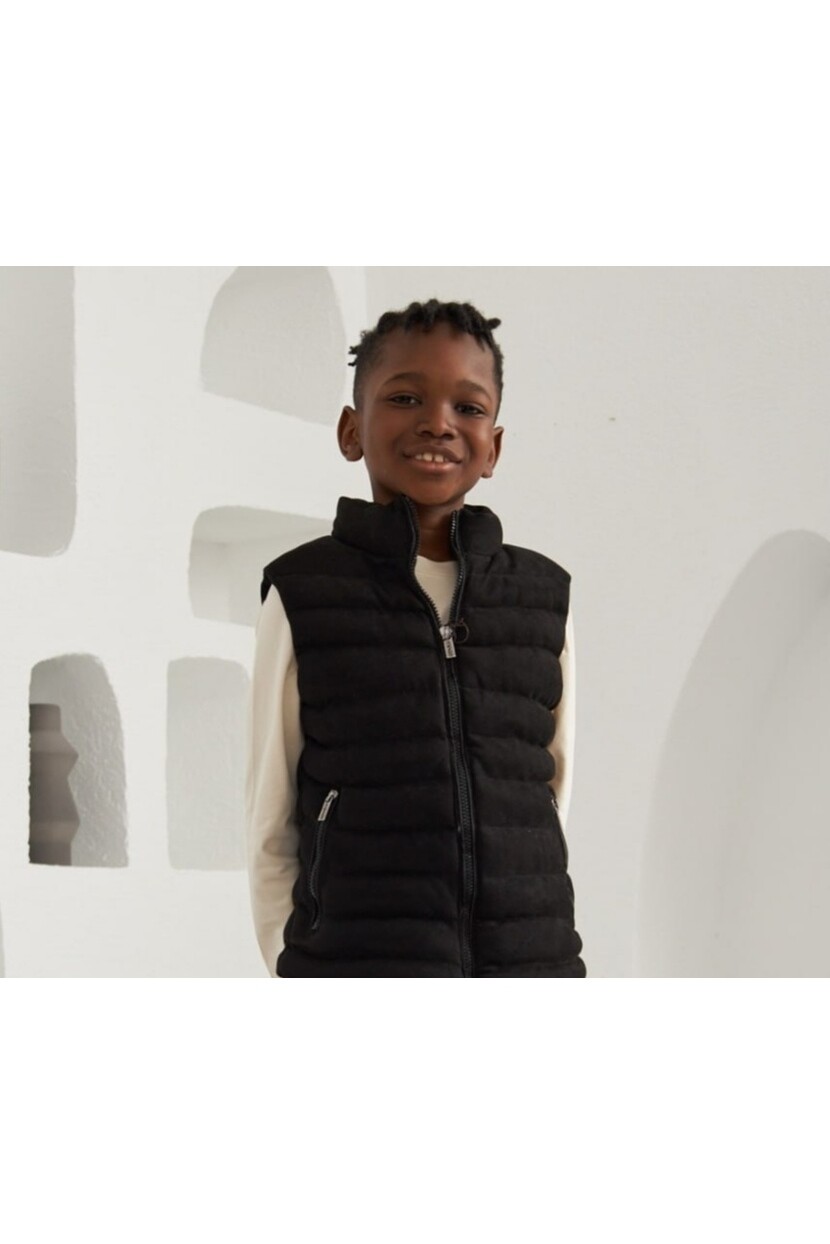 ERKEK SİYAH SÜET ŞİŞME YELEK