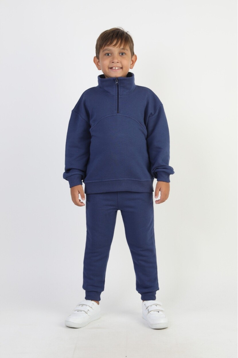 ERKEK YAKA FERMUARLI EŞOFMAN TAKIMI