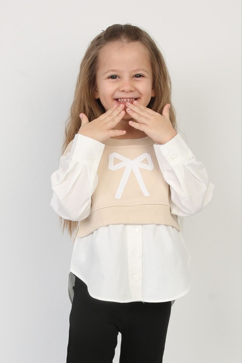 FİYONK BASKILI POPLİN GÖMLEK