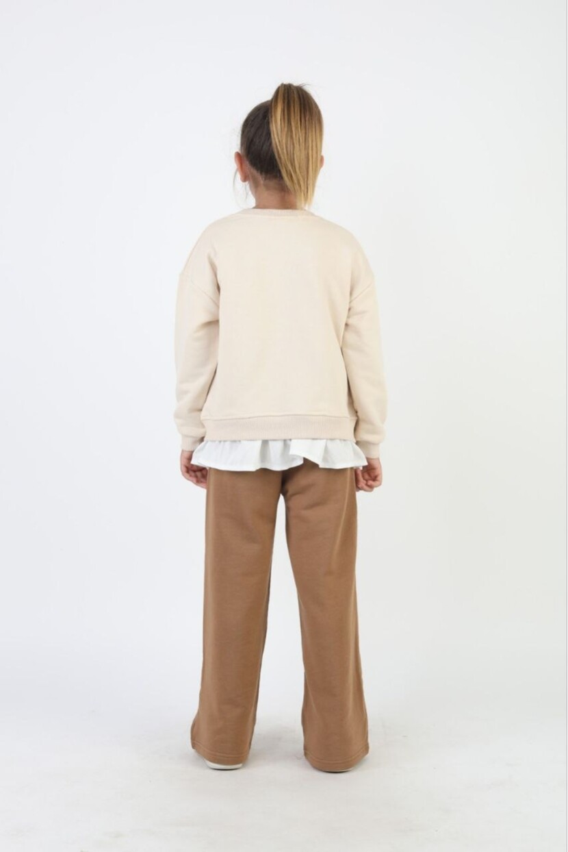 KIZ AYÇİÇEK DETAYLI EŞOFMAN TAKIMI