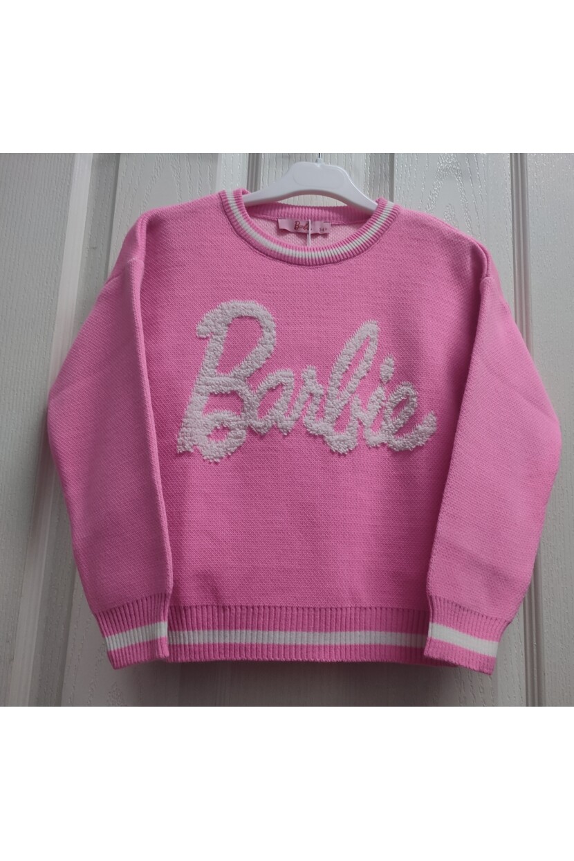 KIZ BARBİE BASKILI TRİKO KAZAK