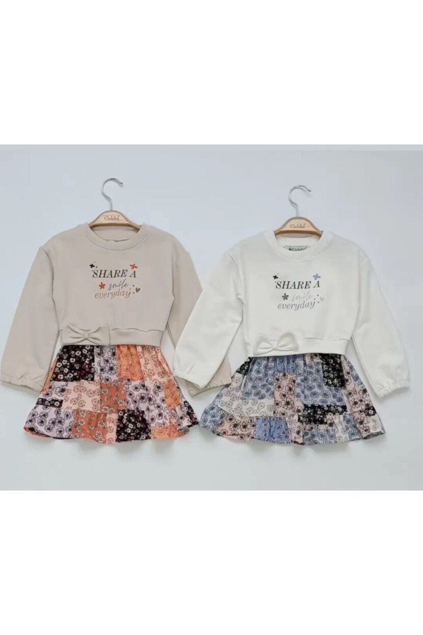 KIZ BEBEK ÇİÇEKLİ ELBİSE