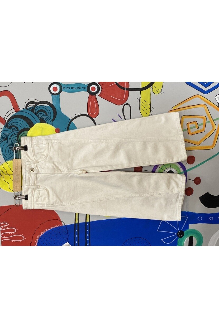 Kız Ekru İspanyol Paça Pantolon