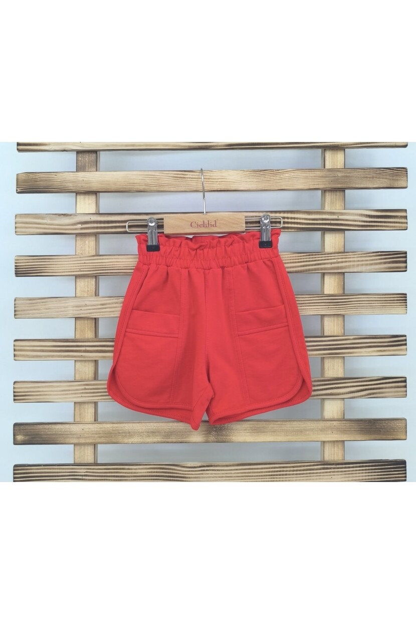 KIZ ÖRME CEPLİ ŞORT
