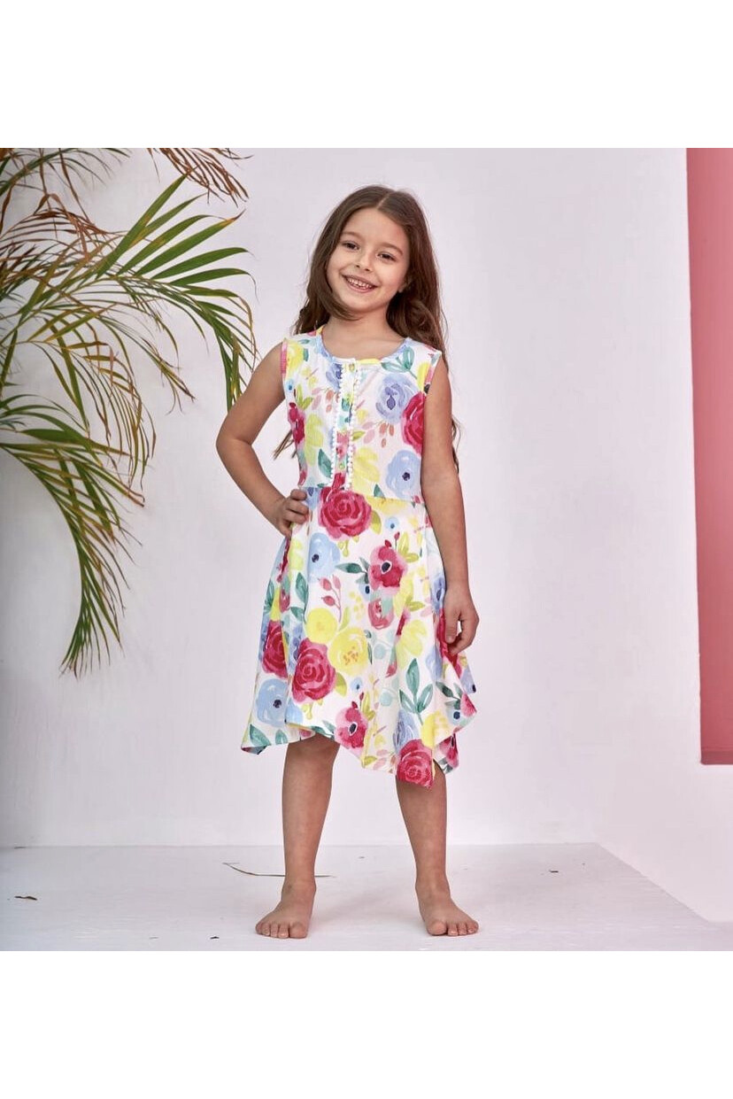 KIZ ÇİÇEKLİ ELBİSE