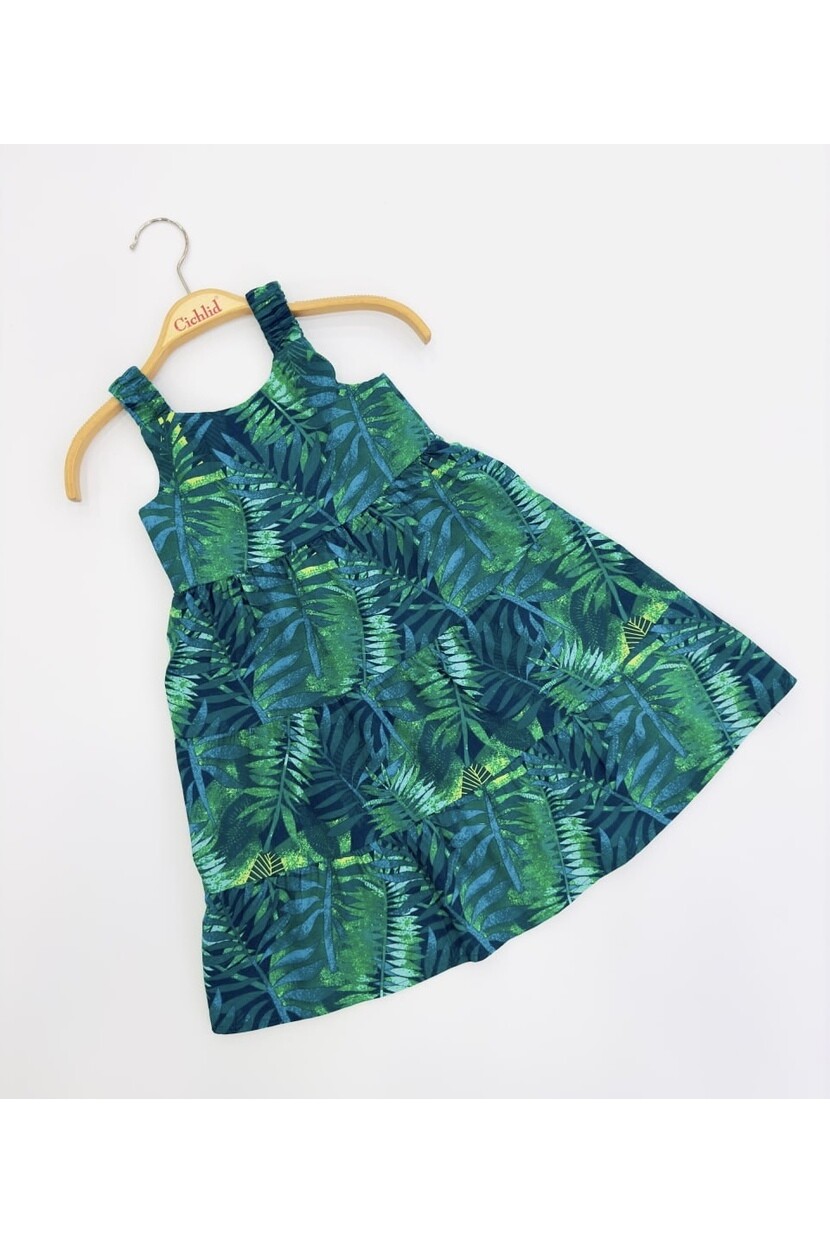 KIZ DESENLİ ELBİSE