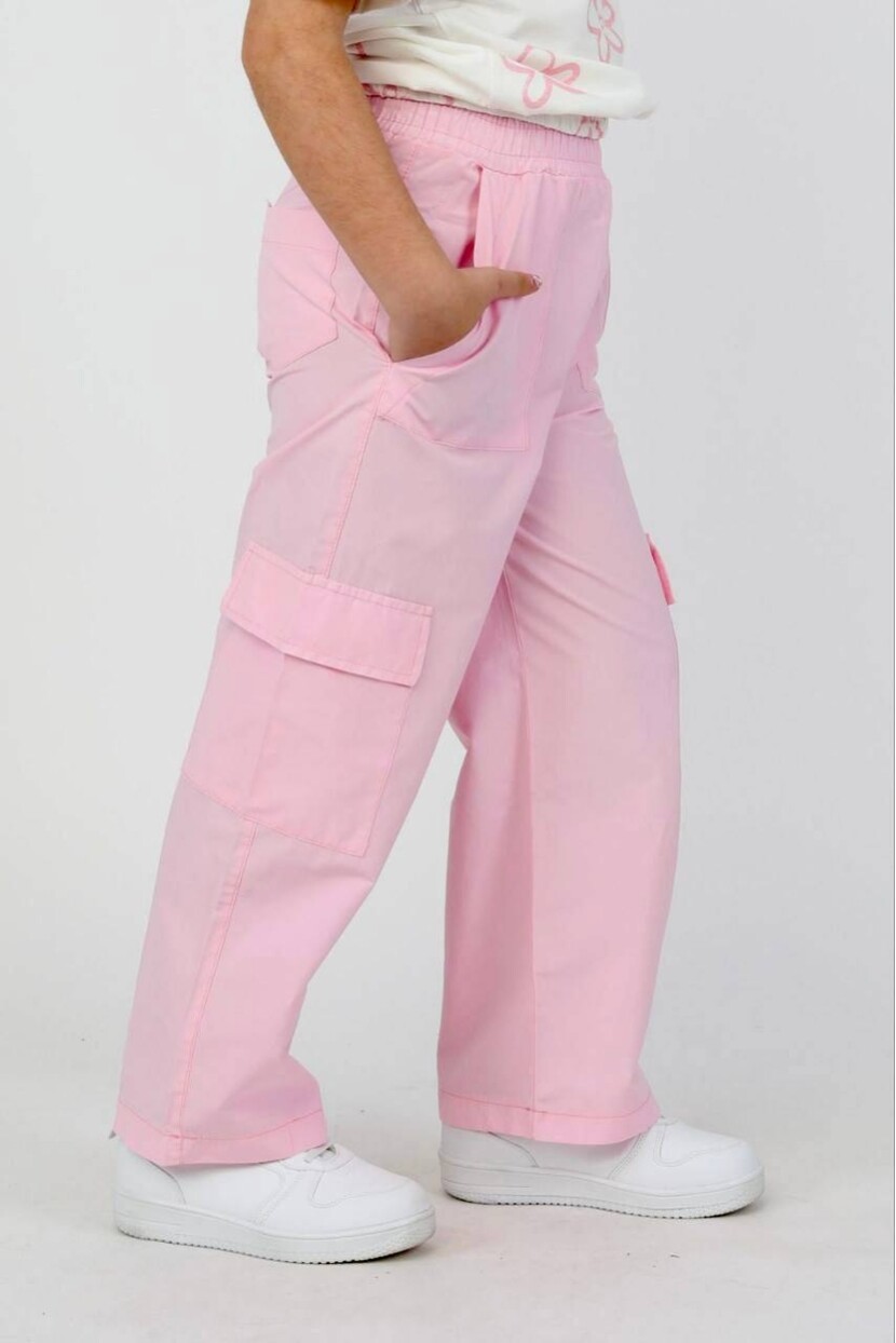 KIZ DOKUMA CEPLİ PANTOLON SİMLİ PARILTILI T-SHİRT TAKIM