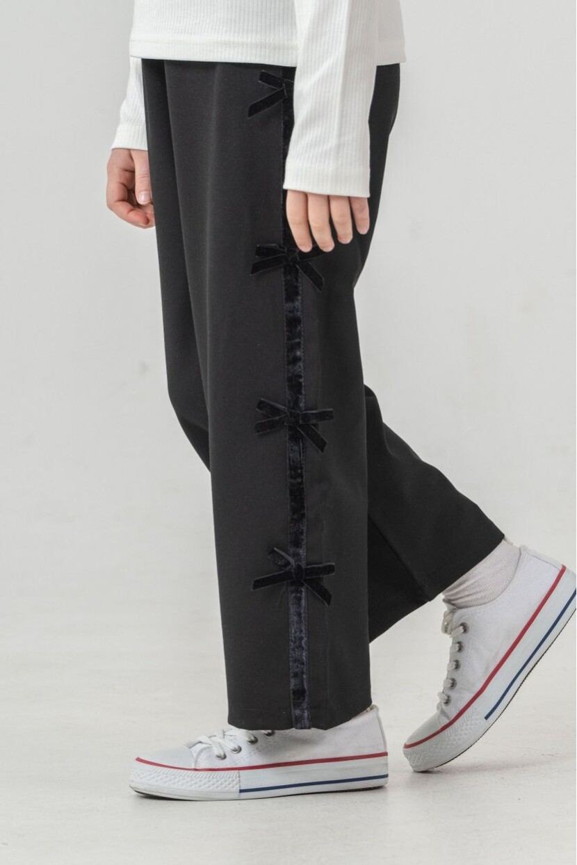 KIZ FİYONK DETAYLI DOKUMA PANTOLONLU TAKIM