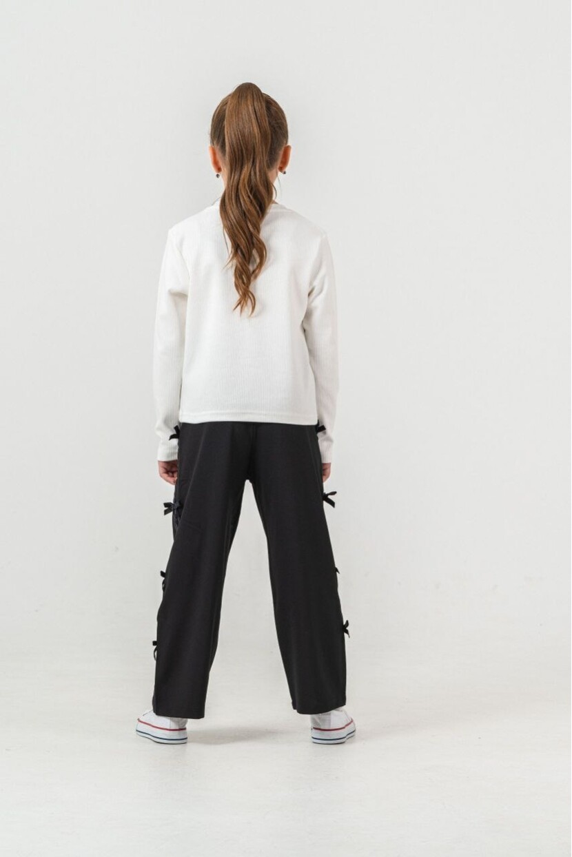 KIZ FİYONK DETAYLI DOKUMA PANTOLONLU TAKIM