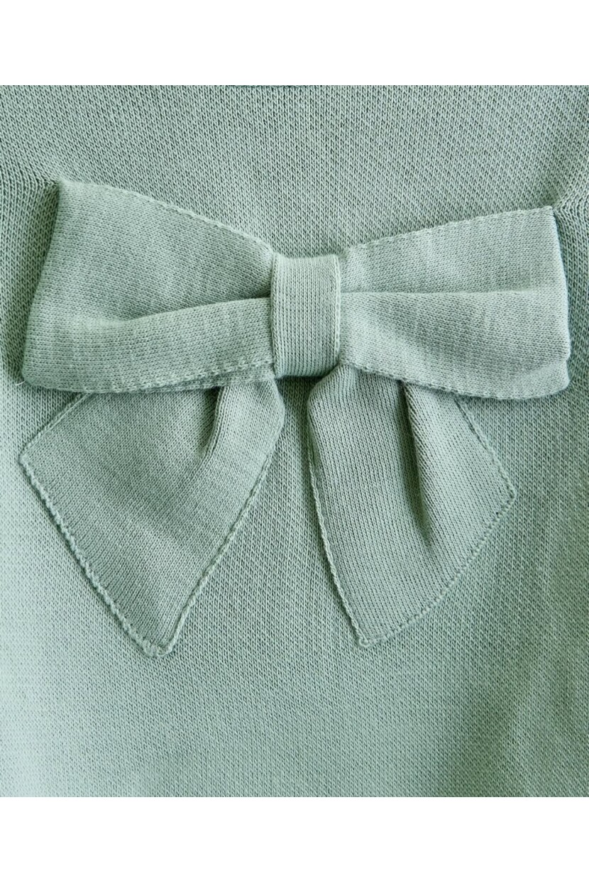 KIZ FİYONK  DETAYLI  YEŞİL TRİKO TAKIM