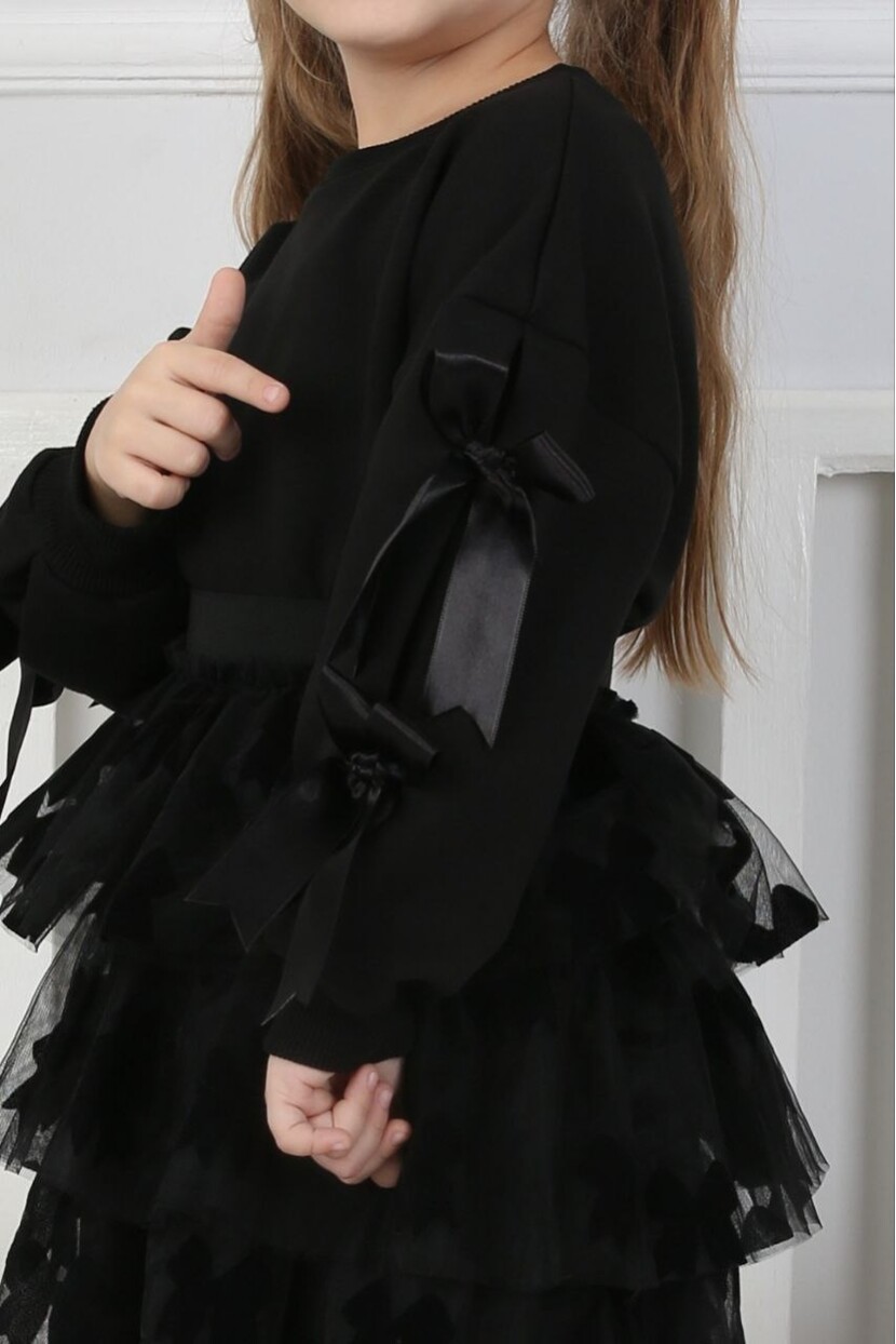 KIZ FİYONK DETAYLI TÜL ETEKLİ TAKIM