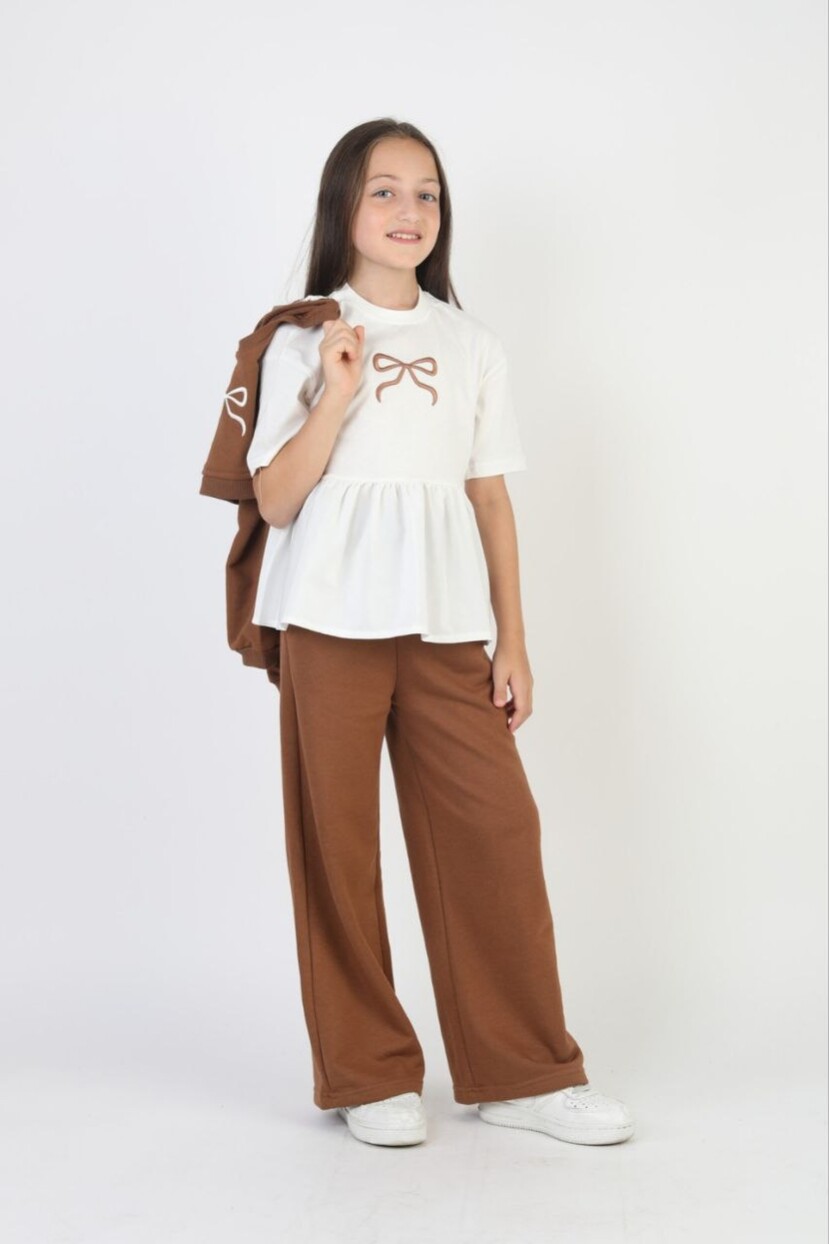 KIZ FİYONK NAKIŞLI 3LÜ TAKIM