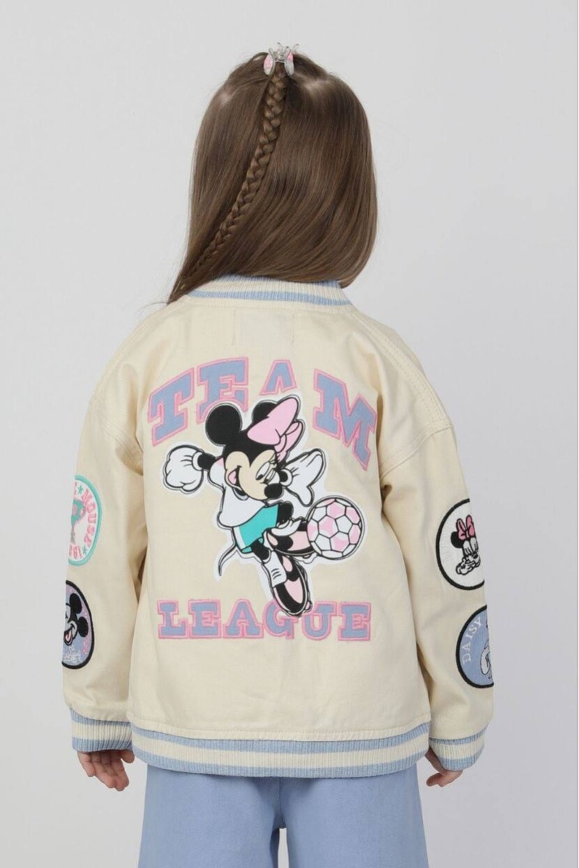 KIZ GABARDİN MİNNİ MOUSE DESENLİ 3 LÜ TAKIM