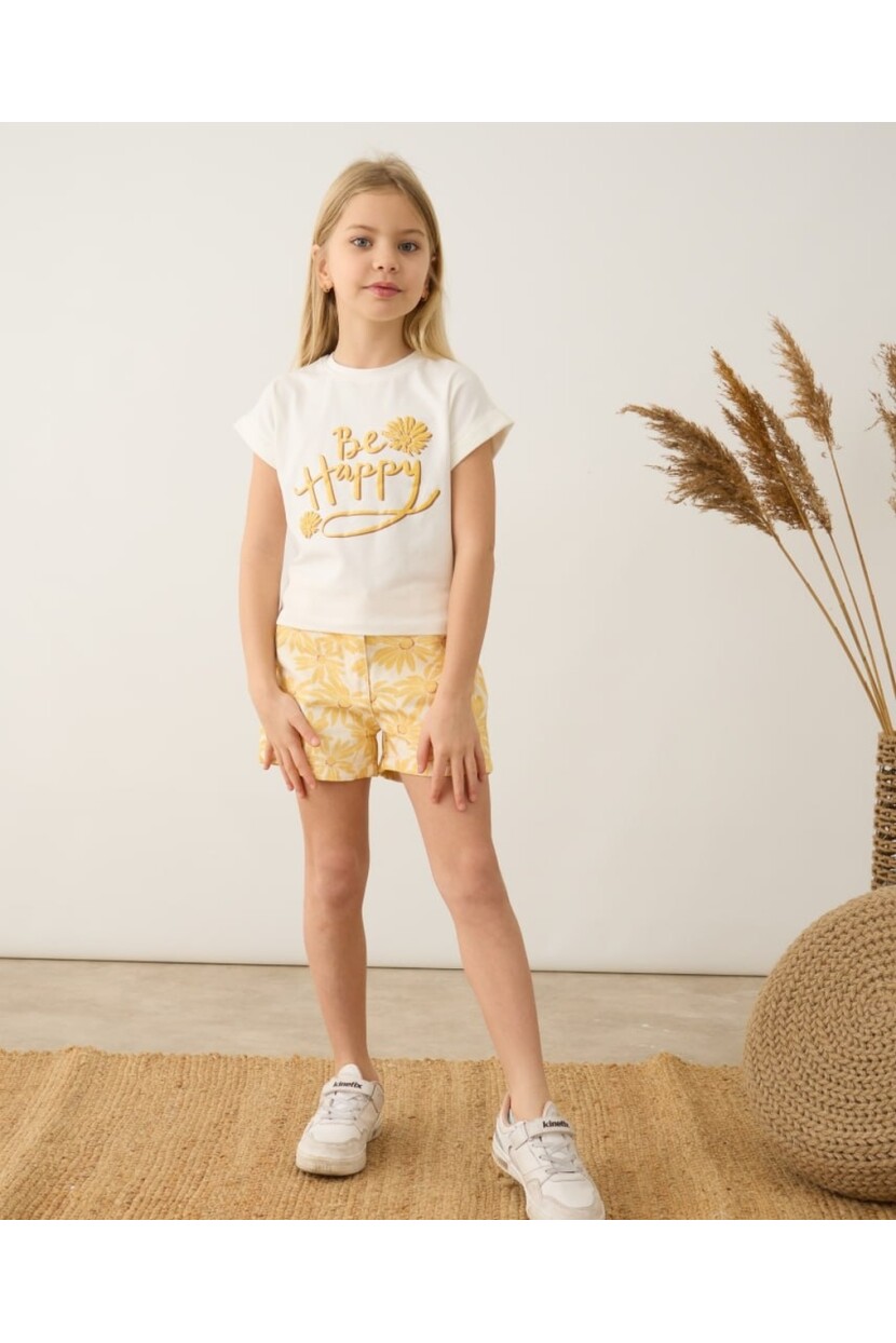 KIZ GABARDİN ŞORTLU TAKIM