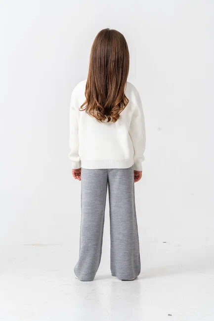 KIZ İP FİYONK DETAYLI  TRİKO TAKIM