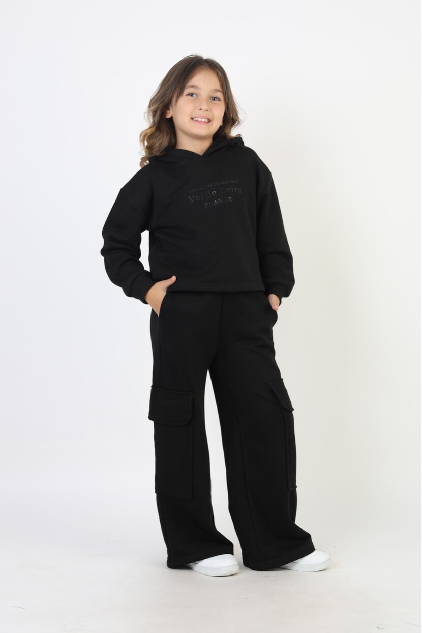 KIZ KARGO CEPLİ SPORTİK EŞOFMAN TAKIMI