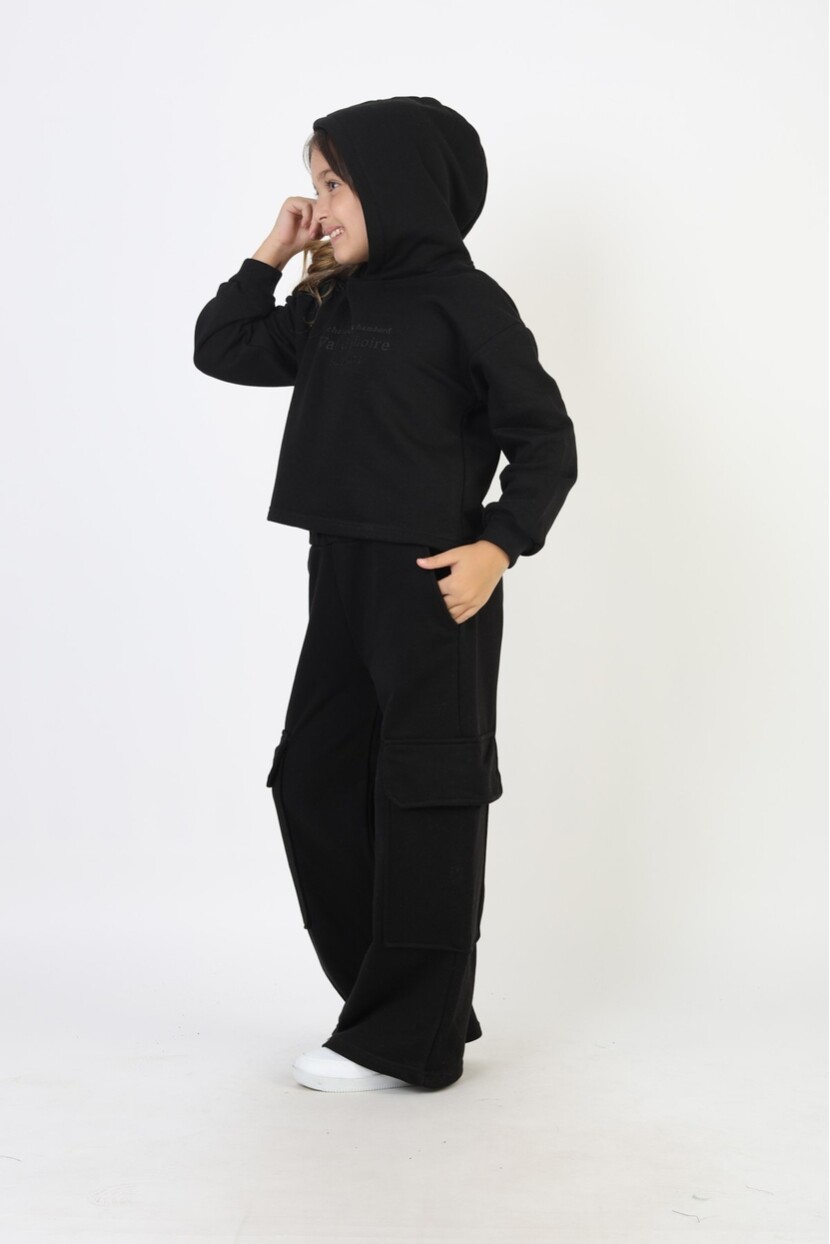 KIZ KARGO CEPLİ SPORTİK EŞOFMAN TAKIMI