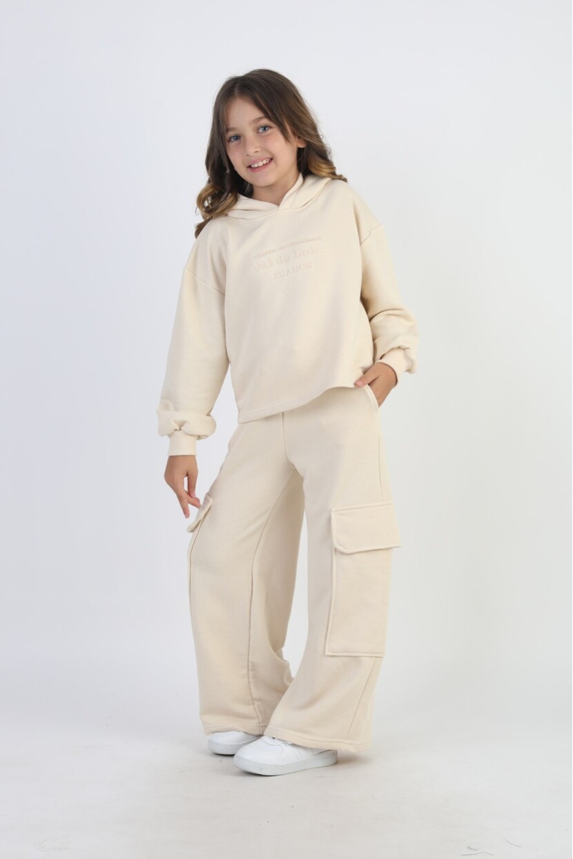 KIZ KARGO CEPLİ SPORTİK EŞOFMAN TAKIMI