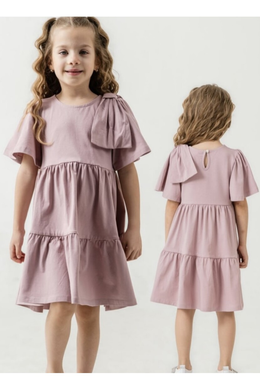 KIZ KOL FİYONK DETAYLI ELBİSE