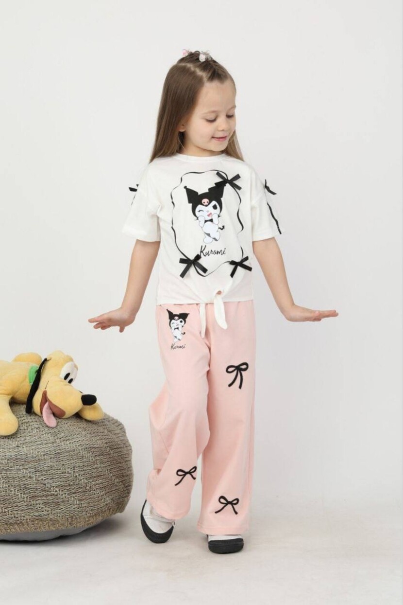 KIZ KUROMİ FİYONK DETAYLI TAKIM