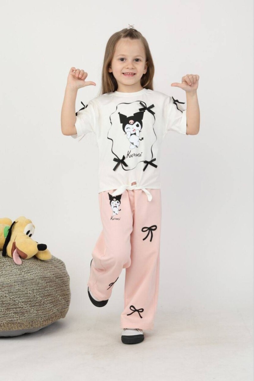 KIZ KUROMİ FİYONK DETAYLI TAKIM