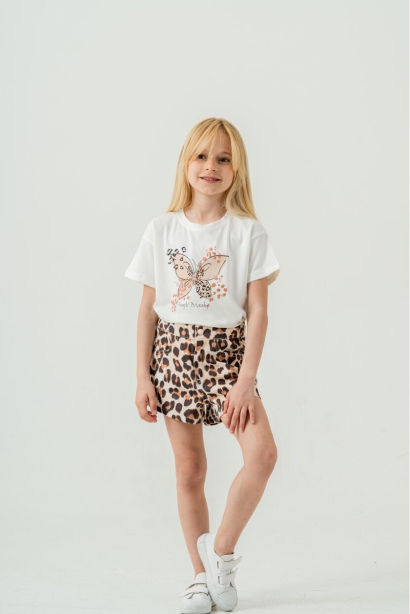 KIZ LEOPAR ŞORTLU TAKIM