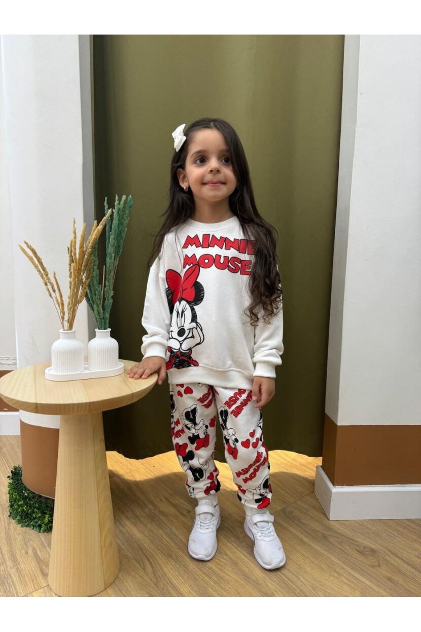 KIZ MİNNİ MOUSE DESENLİ EŞOFMAN TAKIMI