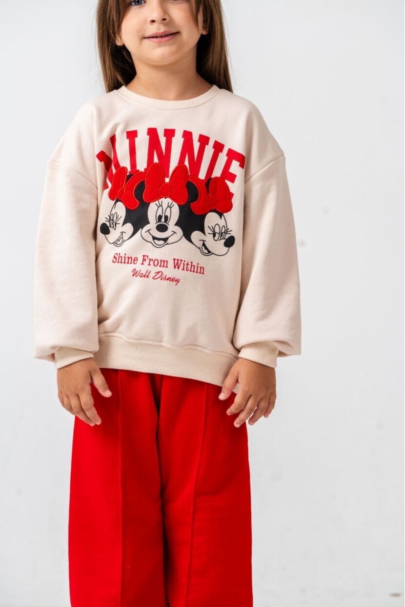 KIZ MİNNİE MOUSE DESENLİ EŞOFMAN TAKIMI