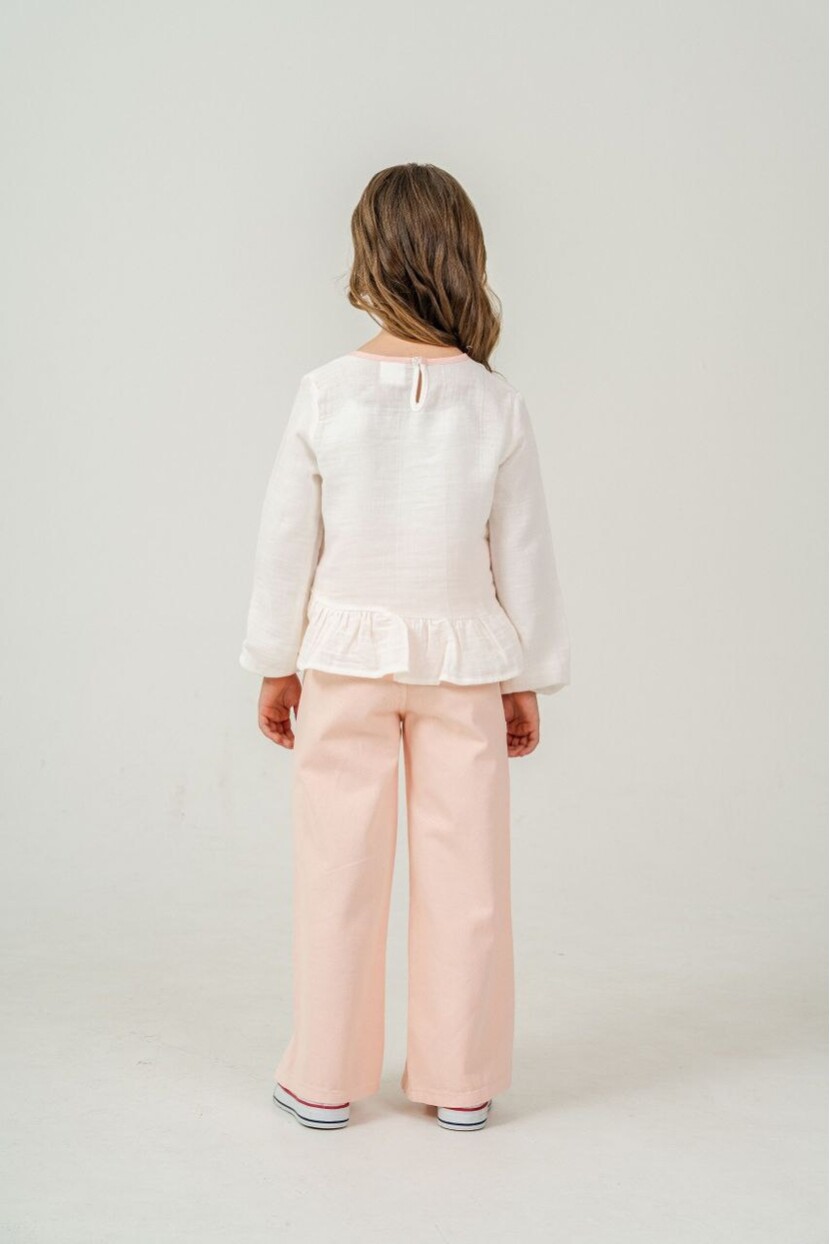 KIZ MÜSLİN GÖMLEK GABARDİN PANTOLON TAKIM