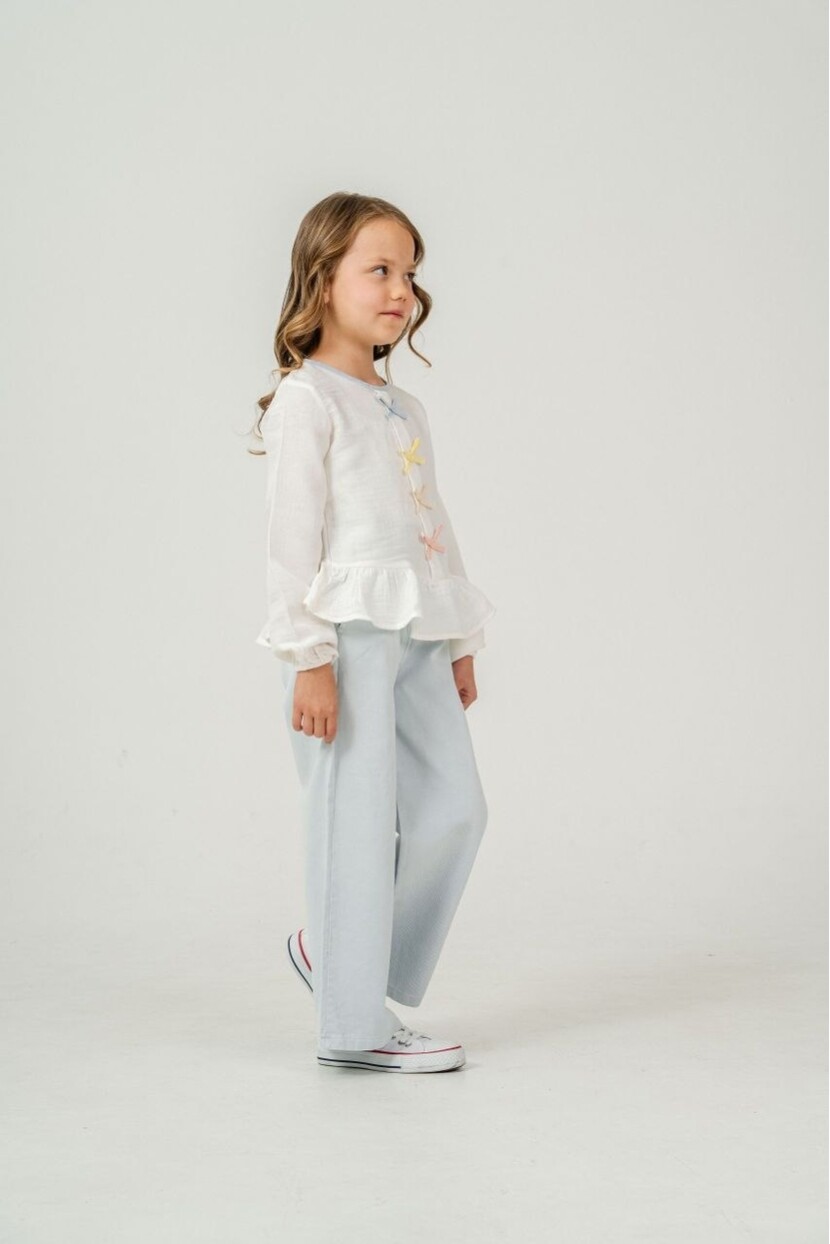 KIZ MÜSLİN GÖMLEK GABARDİN PANTOLON TAKIM